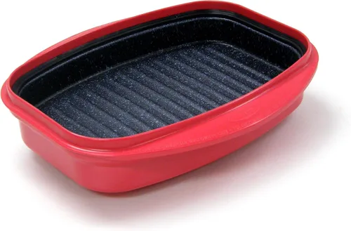 Vista 3 de Microheath - Parrilla sartén para cocinar en microondas - color rojo.