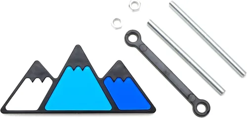Vista 2 de iJDMTOY Emblema de rejilla de estilo retro de 3 colores en forma de montaña compatible con Toyota Tacoma Tundra 4Runner FJ Cruiser RAV4 Hilux, etc.