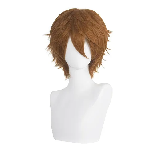Vista 12 de COSPLAZA Peluca corta negra para cosplay con puntas esponjosas, resistente al calor, pelo sintético para emo Negro