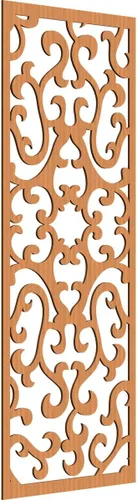 Vista 36 de 9 3/8 pulgadas de ancho x 24 3/8 pulgadas de alto x 1/4 de alto Smithfield paneles de pared de madera con calado, abedul