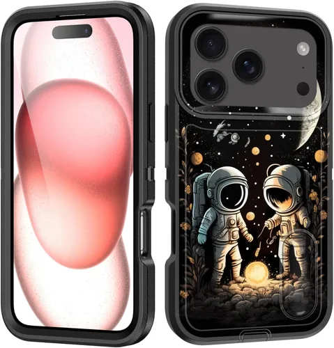 Vista 95 de Funda para iPhone Air con soporte integrado, a prueba de golpes, polvo y caídas, 3 capas, grado militar, funda protectora para iPhone Air de 6.5