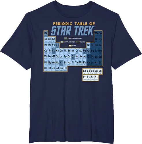 Vista 11 de Star Trek Camiseta de mesa periódica de la serie original, Negro, S