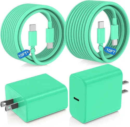 Vista 26 de Paquete de 2 bloques de cargador USB C de 100 W, adaptador de pared de Negro