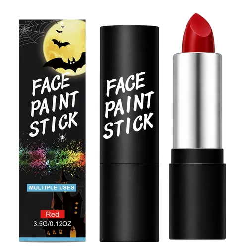 Vista 2 de AKARY Face Paint Stick, Halloween Makeup, Cosplay, Non-Toxic (White)