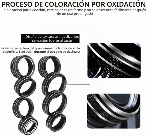 Vista 6 de Cubierta de perilla para Chevy Silverado 2014-2018, control de temperatura, botón de luz de radio de volumen, consola central, interruptor de señal
