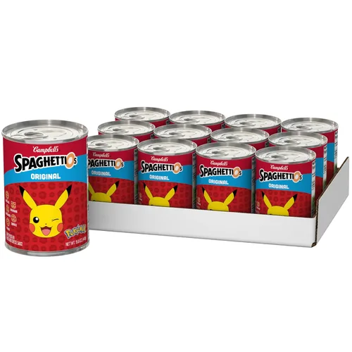 Vista 34 de SpaghettiOs Pasta enlatada con albóndigas A to Z's, lata de 15.6 onzas