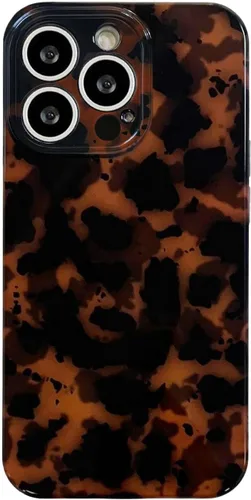 Vista 11 de Funda Compatible con iPhone 11, Caparazón de Tortuga Marrón Ámbar con Estampado de Leopardo Cubierta Retro Chic Elegante Clásica Linda Protectora