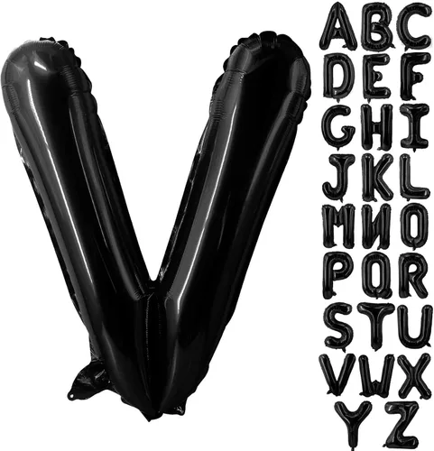 Vista 19 de Lovoir Globos grandes de 40 pulgadas con letras B negras de gran tamaño, globo de helio de aluminio de Mylar para decoración de fiesta