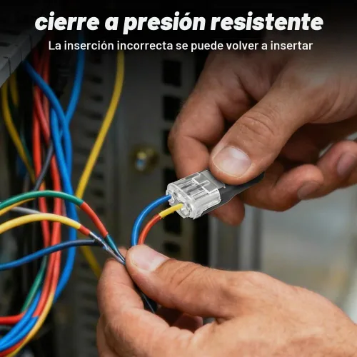 Vista 2 de Conector enchufable de doble cable con hebilla de bloqueo, conectores rápidos de alambre de bloqueo multiusos de clip rápido 2026, conectores