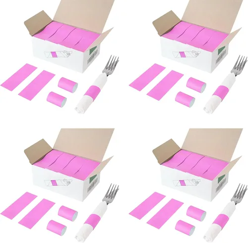 Vista 8 de Servilletero estándar NATURALABEL, anillos de servilleta de papel autoadhesivos 2000 unidades (negro)