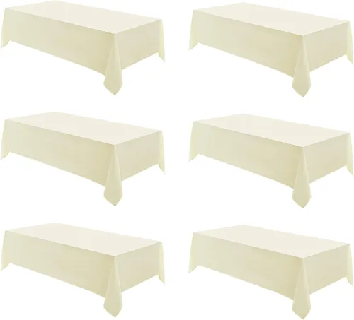 Vista 16 de Mantel Cuadrado 52 x 52 Pulgadas Manteles Negros Resistente a Manchas y Arrugas Lavable de Poliéster para Fiestas, Buffets y Bodas Mantel