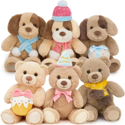 Vista 9 de Tezituor Oso de peluche a granel, 5 paquetes, 14 pulgadas, pequeño oso de peluche a granel, centro de mesa de osos de peluche para baby shower, osos