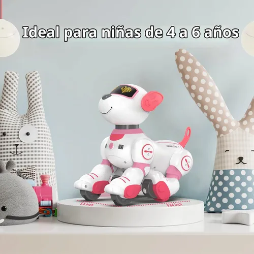 Vista 7 de SONOMO Juguete de Perro Robot con Control Remoto, Juguetes de Cachorro Robótico Interactivos - Robot Perro de Acrobacias Divertido y Programable