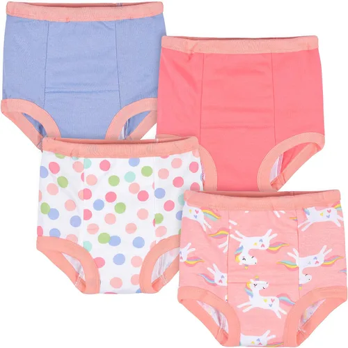 Vista 10 de Gerber Pack de 4 pantalones de entrenamiento y ropa interior para bebés y niñas