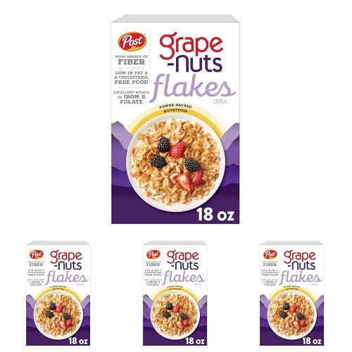 Vista 11 de Cereal de desayuno con copos de nueces, cereales crujientes de trigo integral y cebada, ideal para yogures, parfaits y aperitivos caseros, caja