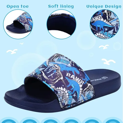Vista 3 de WateLves Sandalias deslizantes para niñas y niños pantuflas de verano para exteriores playa piscina ducha niño pequeñoniño grande