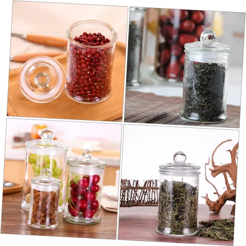 Vista 8 de Mikinona Candy Jar Candy 25.4 fl oz Sugar Container Organizer Contenedores de alimentos Tapa de sellado Tarro de almacenamiento de humedad