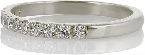 Vista 7 de CZ Gold Filled Ring - 14k Gold Vermeil with 8 Paved CZ - Dainty 2mm Band - Ideal Stackable Ring - Perfect for Women's Elegant