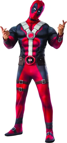 Vista 4 de Rubie 's - Disfraz, músculo y pecho, y máscara para hombre de Deadpool, de lujo.