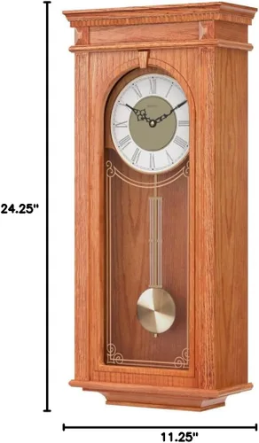 Vista 6 de Bulova C4419 Manorcourt - Reloj de timbre con acabado en roble dorado