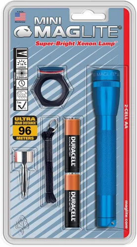 Vista 9 de MagLite - M2A03C Linterna Mini Maglite incandescente de 2 celdas AA Combo, rojo