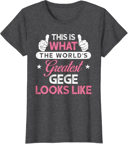 Vista 4 de Gege Gift: World's Greatest Gege T-Shirt, Negro