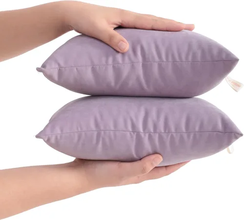 Vista 6 de FLXXIE Tiny Pillows, microfibra alternativa de plumón 11 x 7 pulgadas, gris Gris Oscuro