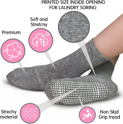 Vista 5 de Tphon Calcetines para niños pequeños con pinzas para niños y niñas, calcetines antideslizantes para niños, 15 pares de calcetines de media