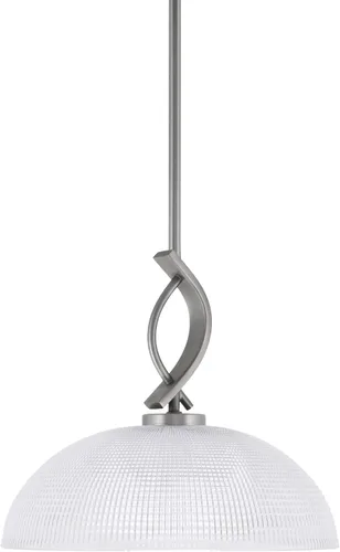 Vista 114 de Toltec Lighting Cavella Stem Colgado Mini colgante, acabado grafito, vidrio de muselina blanca de 4 pulgadas