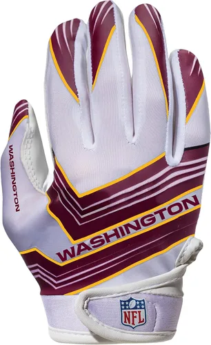 Vista 39 de Franklin Sports - Guantes de receptor de fútbol americano juvenil de la NFL, par de guantes de fútbol para niños con logotipos de equipos de la NFL