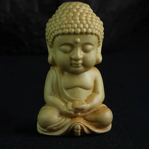 Vista 5 de Estatuas de monje que meditan la postura decorativa de la forma vívida de la figura de Buda para la tabla 1