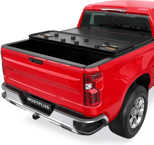 Vista 10 de MOSTPLUS - Funda de tonneau de triple pliegue suave de 5.8 pies para cama de camioneta, compatible con Chevy Silverado 1500 2007 2008 2009 2010 2011