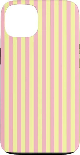 Vista 7 de Funda para iPhone 17 con rayas verticales amarillas y rosadas
