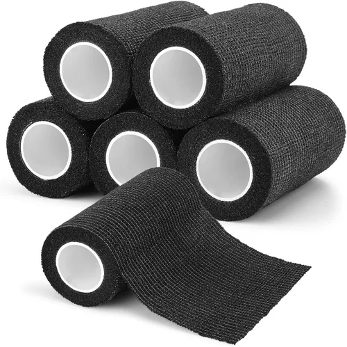 Vista 17 de Cinta adhesiva de camuflaje de 6 rollos, 1/2/3/4 pulgadas x 14.8 pies, vendaje autoadhesivo de camuflaje para acampar al aire libre, tira elástica