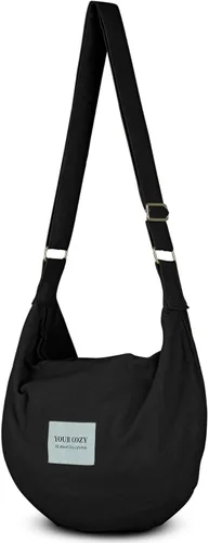 Vista 2 de Your Cozy Bolso bandolera para mujer, bolso grande para compras, bolso de mano con cremallera superior, bolso de mensajero hecho a mano