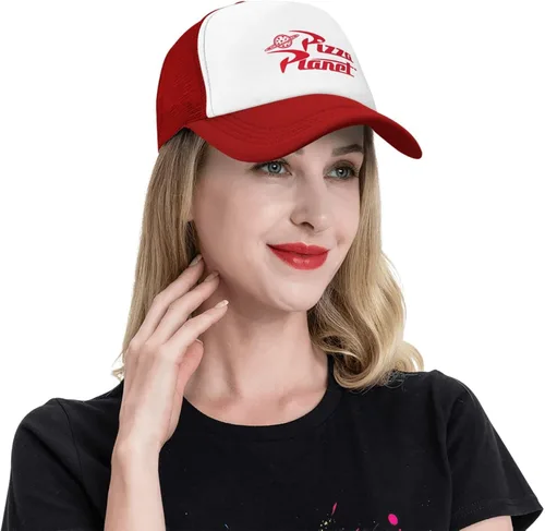 Vista 9 de Cuchiaio Pizza Hat Trucker Hat Baseball Cap Dad Hat Mesh Cap Birthday Gift Adjustable Size Red
