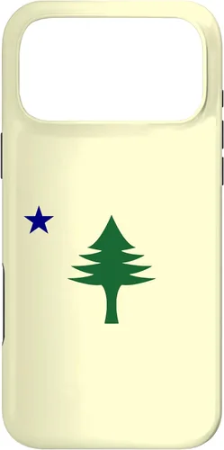 Vista 22 de Old Maine State Original Flag 1901 Pine Tree Case for iPhone 16