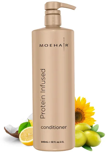 Vista 8 de MOEHAIR - Acondicionador con infusión de proteínas, repara el cabello dañado, 12 onzas líquidas Protein Hair Treatment Controls Frizz, Adds Shine