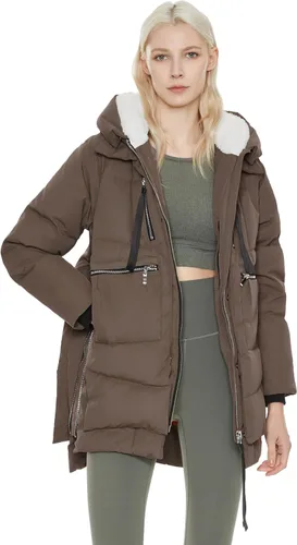 Vista 20 de Orolay - Chaqueta de plumón engrosada para mujer Beige