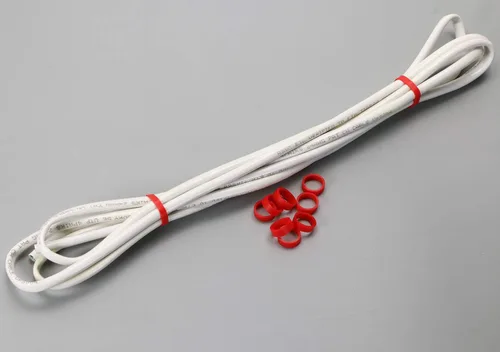 Vista 5 de ONLYKXY 100 bridas de silicona para cables, líneas de datos, anillos de goma reutilizables, correas de sujeción de cables de alimentación, anillo