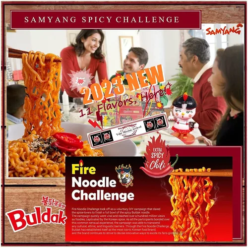 Vista 2 de Samyang - Combo de 11 sabores de pollo picante picante - Buldak Ramen 11 paquetes
