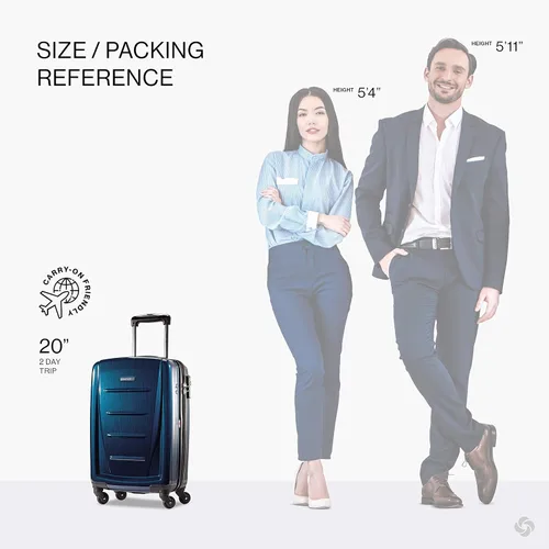 Vista 2 de Samsonite Winfield 2 - Equipaje rígido con ruedas giratorias, Azul profundo