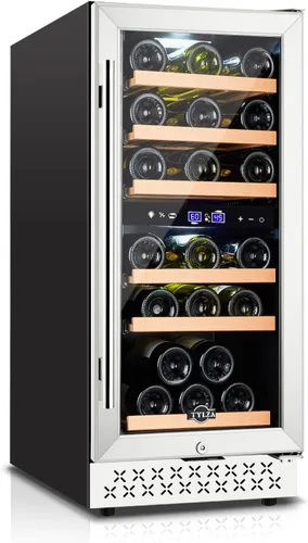 Vista 18 de Tylza Refrigerador de exhibición de encimera Puerta de vidrio doble de 2.7