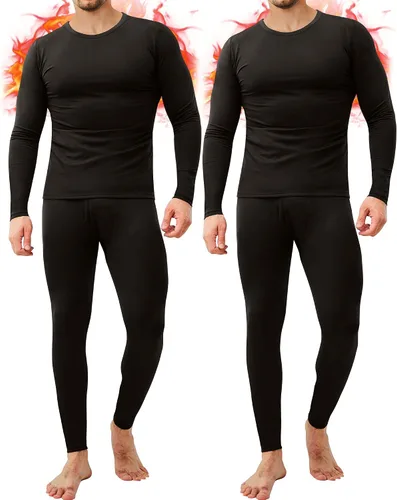Vista 18 de 2 o 3 juegos de ropa interior térmica para hombre, ropa interior larga Negro y Negro