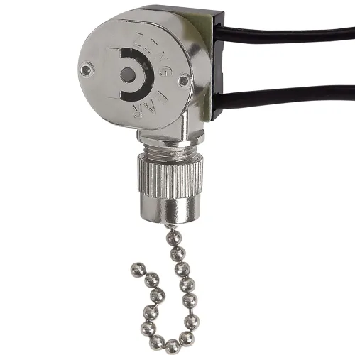 Vista 10 de Interruptor de ventilador de techo Zing Ear ZE-109M Interruptor de cable de cadena de tracción para ventiladores de techo lámparas y luces de pared