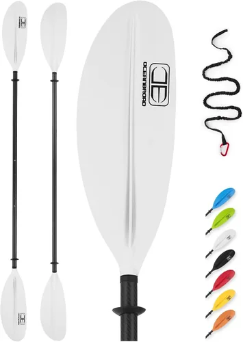 Vista 13 de Adjustable Carbon Fiber Kayak Paddle 86in/220cm to 94in/240cm Kayaking Oar for Adults with Paddle Leash 1 Paddle