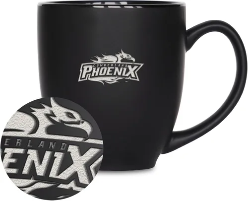 Vista 364 de Rico Industries - Taza de cerámica mate negra con grabado láser estándar de 15oz para NCAA (escuelas T & U) - Para bebidas calientes o frías