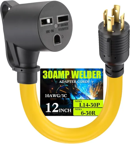 Vista 12 de Tellegloww Cable adaptador de generador a secadora de 30 amperios de 6.6 pies compatible con NEMA L14-30P a 10-30R, generador de bloqueo de 4
