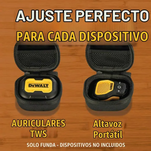 Vista 7 de DEWALT Paquete de altavoz Bluetooth portátil y funda protectora de alta resistencia, resistente al agua, altavoz inalámbrico con clip con micrófono