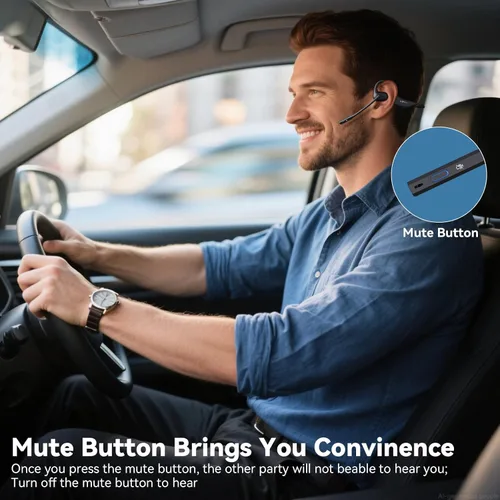Vista 4 de LEVN Auriculares de oreja abierta con micrófono, auriculares Bluetooth de 29g con micrófono, auriculares Bluetooth con micrófono de cancelación